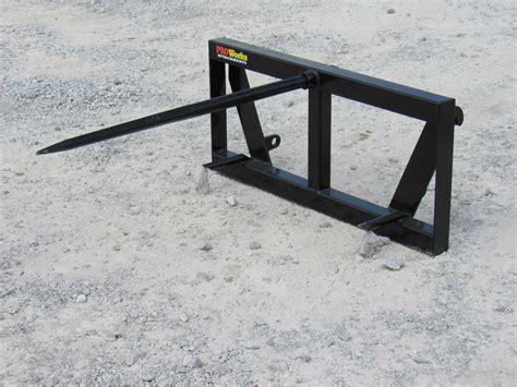 heavy duty skid steer bale spear|skid steer bale spear attachment.